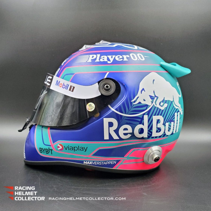 Max Verstappen Signed Helmet Visor 2023 Miami Display Tribute F1 Helmet Full Scale 1:1 AS-02614