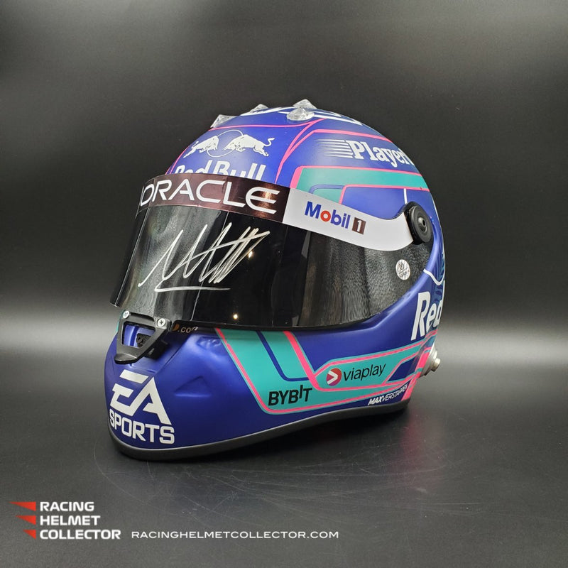 Max Verstappen Signed Helmet Visor 2023 Miami Display Tribute F1 Helmet Full Scale 1:1 AS-02614
