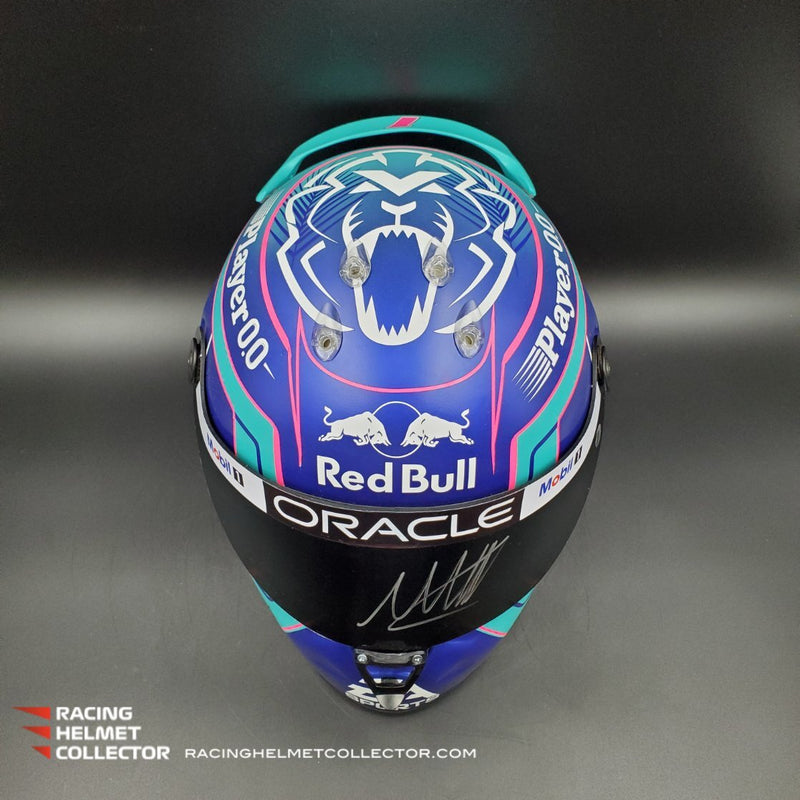 Max Verstappen Signed Helmet Visor 2023 Miami Display Tribute F1 Helmet Full Scale 1:1 AS-02614