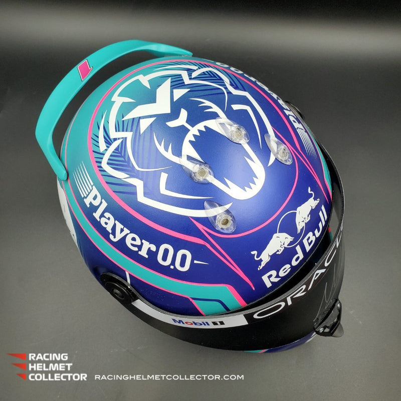 Max Verstappen Signed Helmet Visor 2023 Miami Display Tribute F1 Helmet Full Scale 1:1 AS-02614