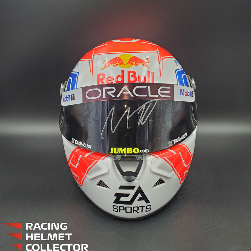 Max Verstappen Signed Helmet Visor 2023 White F1 Helmet Full Scale 1:1 AS-02853