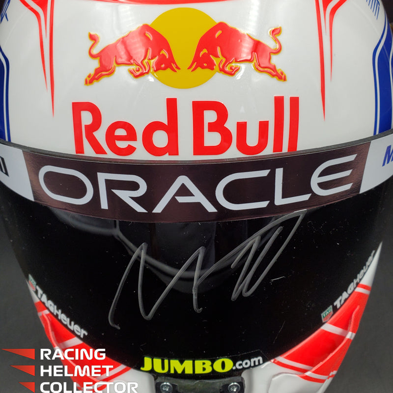 Max Verstappen Signed Helmet Visor 2023 White F1 Helmet Full Scale 1:1 AS-02853