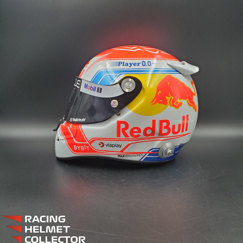 Max Verstappen Signed Helmet Visor 2023 White F1 Helmet Full Scale 1:1 AS-02853