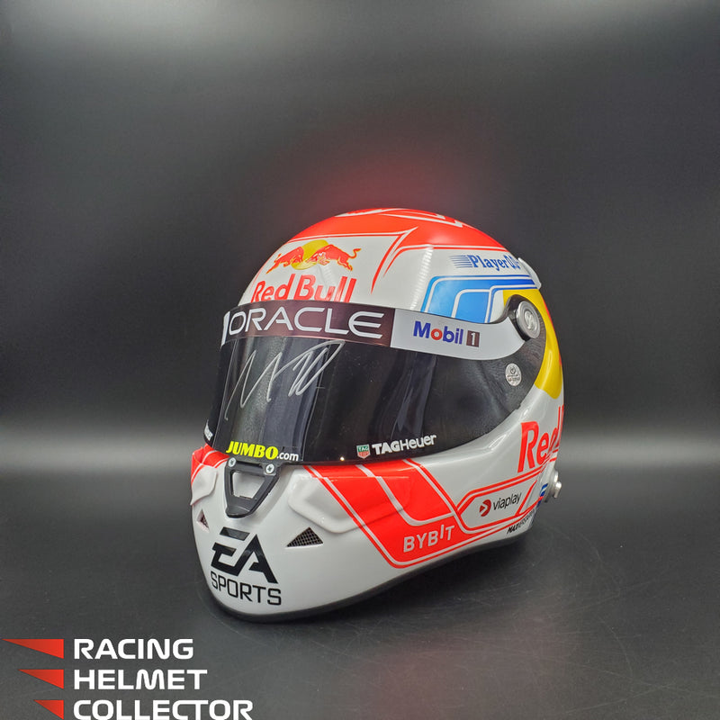 Max Verstappen Signed Helmet Visor 2023 White F1 Helmet Full Scale 1:1 AS-02853