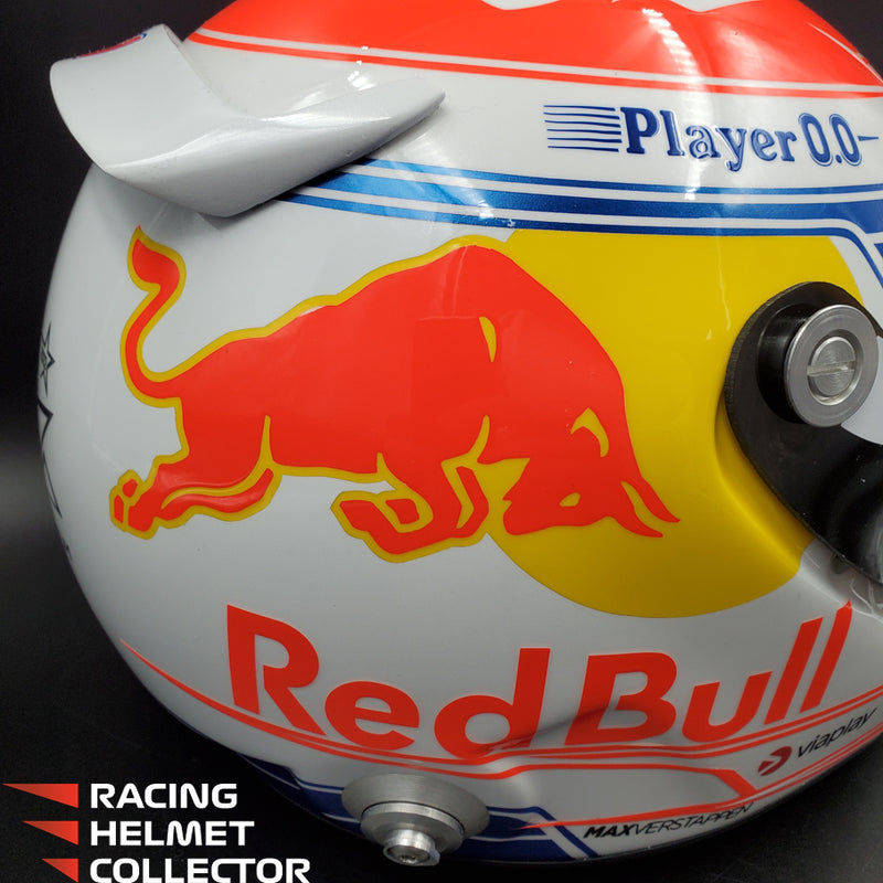 Max Verstappen Signed Helmet Visor 2023 White F1 Helmet Full Scale 1:1 AS-02853