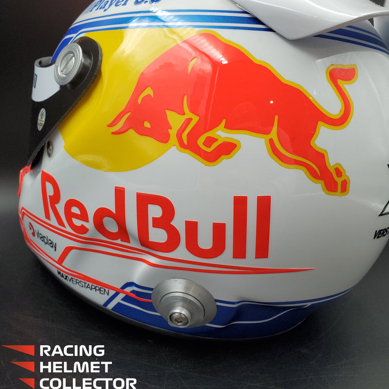 Max Verstappen Signed Helmet Visor 2023 White F1 Helmet Full Scale 1:1 AS-02853