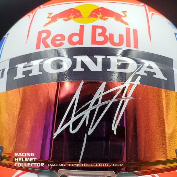 Max Verstappen Signed Helmet Visor 2023 Race Issued Visor Mounted on White Autographed Display Helmet Tribute 1:1 Full Scale AS-02369-
