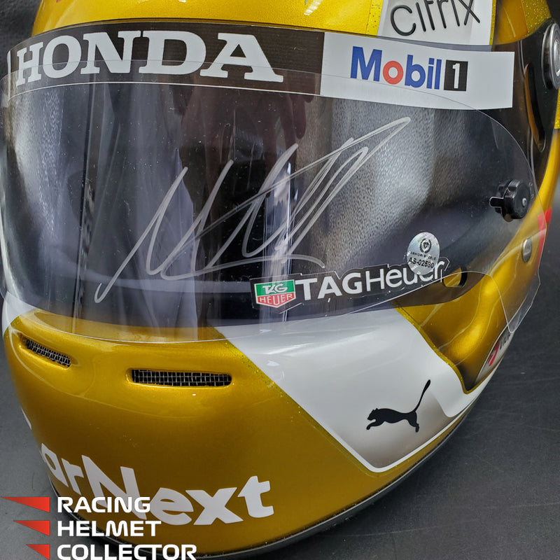 Max Verstappen Signed Helmet Visor 2021 Championship Year Autographed Display Tribute F1 Helmet Full Scale 1:1 AS-02580