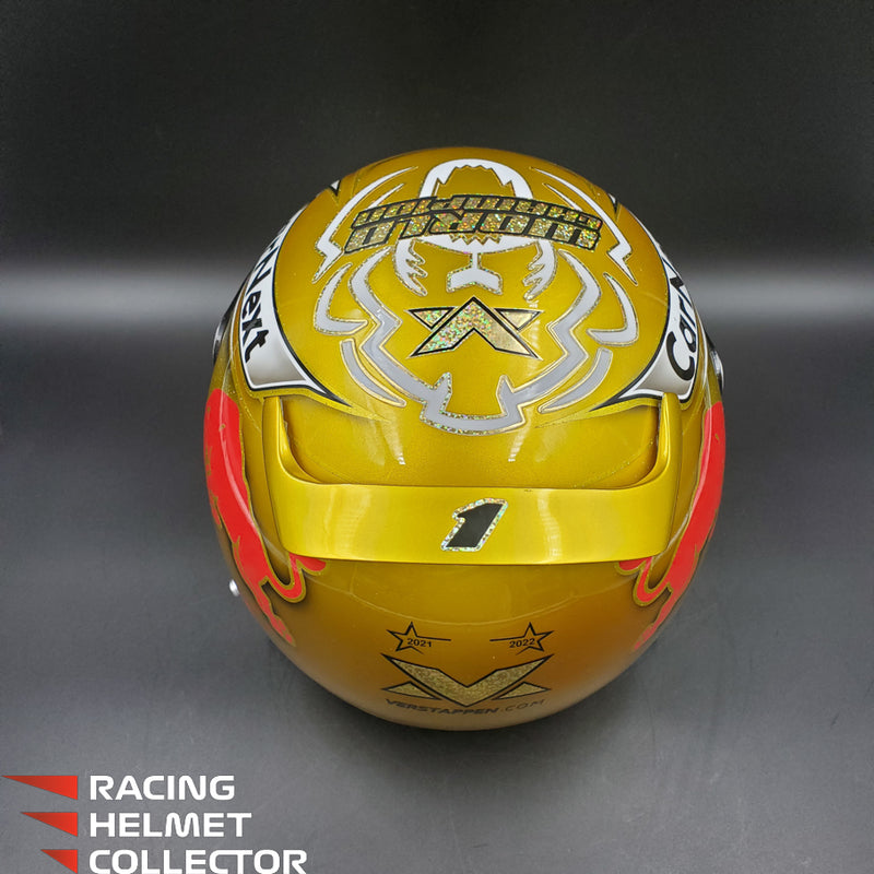 Max Verstappen Signed Helmet Visor 2021 Championship Year Autographed Display Tribute F1 Helmet Full Scale 1:1 AS-02580
