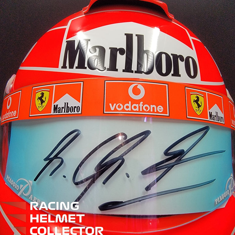 Michael Schumacher Signed Helmet 2004 Tribute Autographed Red Hue Visor Full Scale 1:1 AS-00690