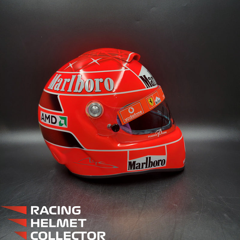 Michael Schumacher Signed Helmet 2004 Tribute Autographed Red Hue Visor Full Scale 1:1 AS-00690