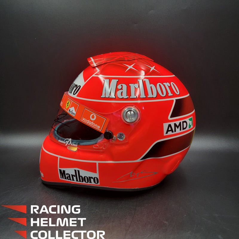 Michael Schumacher Signed Helmet 2004 Tribute Autographed Red Hue Visor Full Scale 1:1 AS-00690