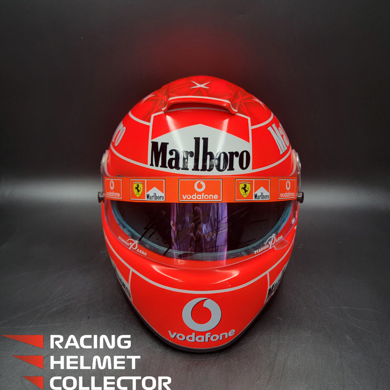 Michael Schumacher Signed Helmet 2004 Tribute Autographed Red Hue Visor Full Scale 1:1 AS-00690