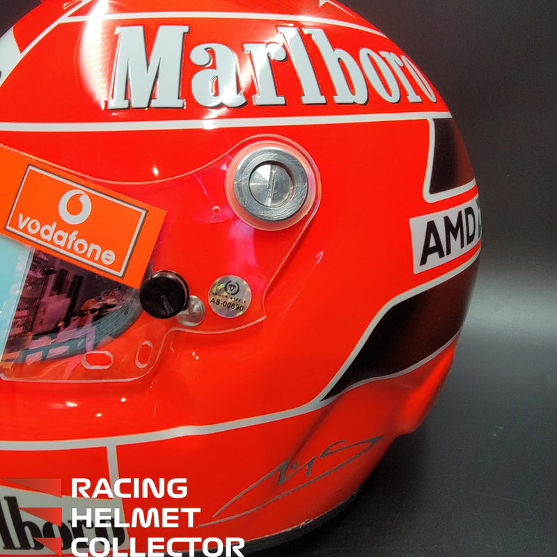 Michael Schumacher Signed Helmet 2004 Tribute Autographed Red Hue Visor Full Scale 1:1 AS-00690