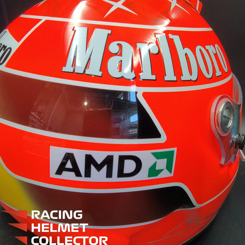Michael Schumacher Signed Helmet 2004 Tribute Autographed Red Hue Visor Full Scale 1:1 AS-00690