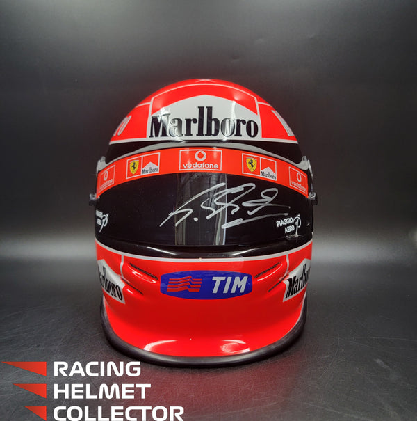 Michael Schumacher Signed Helmet Race Issued Visor Mounted on Promo Helmet 2004 Display Tribute Autographed Full Scale 1:1 AS-00687
