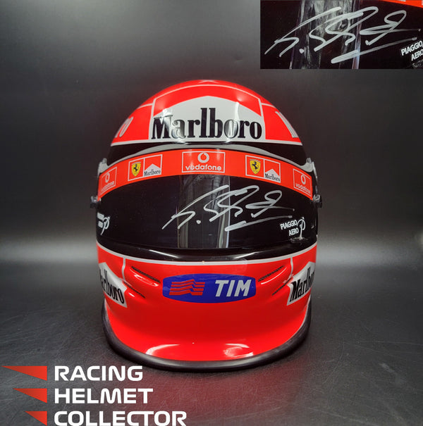 Michael Schumacher Signed Helmet Race Issued Visor Mounted on Promo Helmet 2004 Display Tribute Autographed Full Scale 1:1 AS-00687