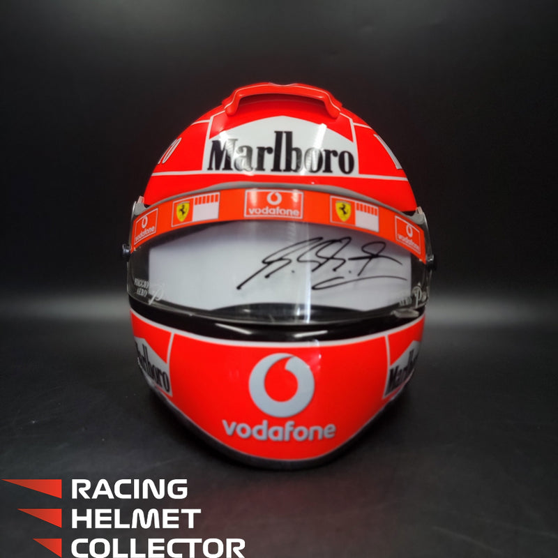 Michael Schumacher Signed Helmet Race Issued Visor Mounted on Promo Helmet 2004 Schubert Display Tribute Autographed Full Scale 1:1 AS-00938