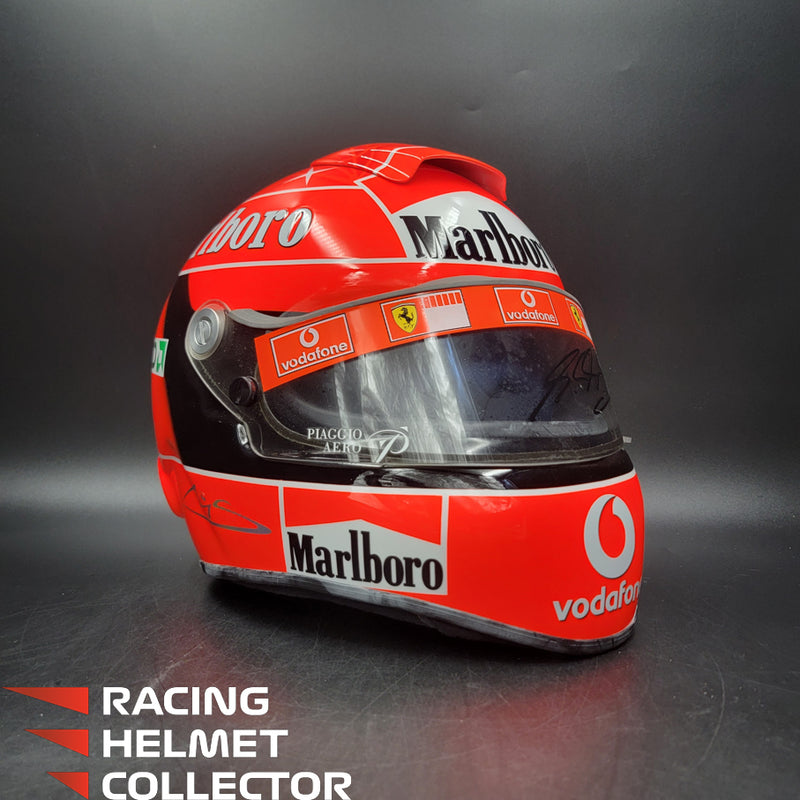Michael Schumacher Signed Helmet Race Issued Visor Mounted on Promo Helmet 2004 Schubert Display Tribute Autographed Full Scale 1:1 AS-00938
