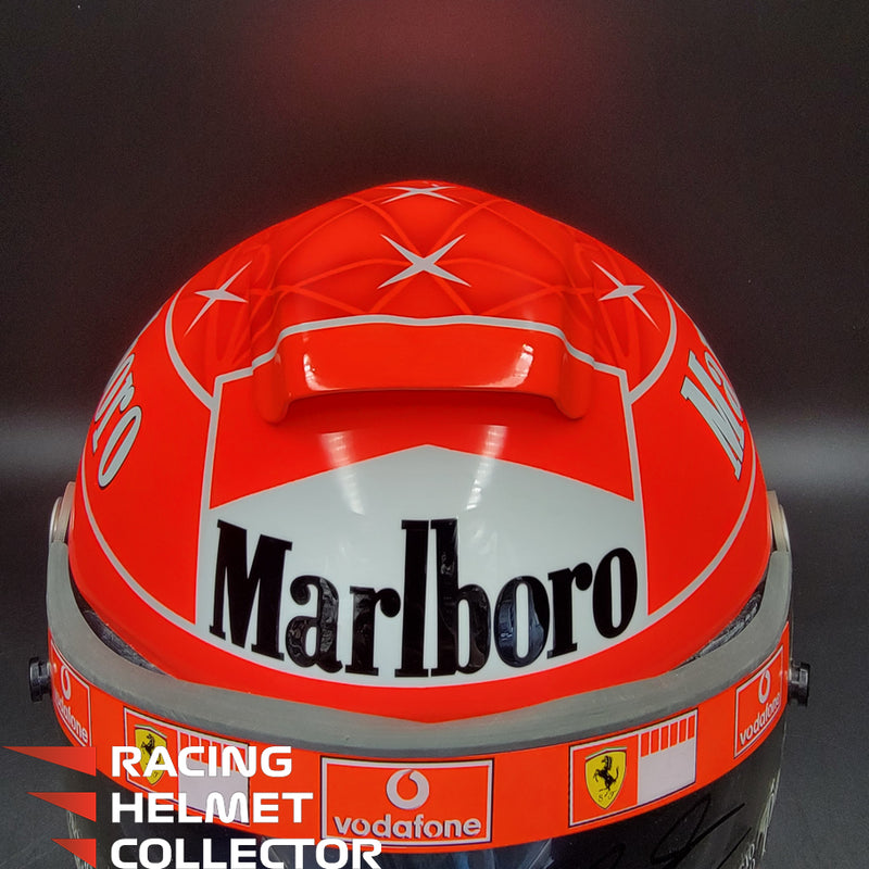 Michael Schumacher Signed Helmet Race Issued Visor Mounted on Promo Helmet 2004 Schubert Display Tribute Autographed Full Scale 1:1 AS-00938