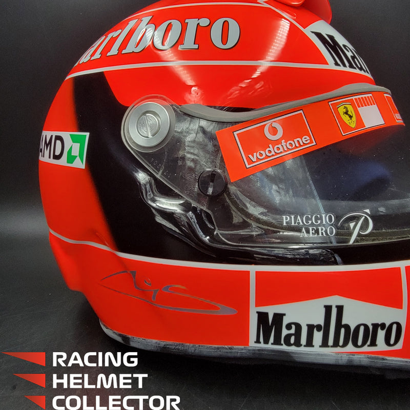 Michael Schumacher Signed Helmet Race Issued Visor Mounted on Promo Helmet 2004 Schubert Display Tribute Autographed Full Scale 1:1 AS-00938