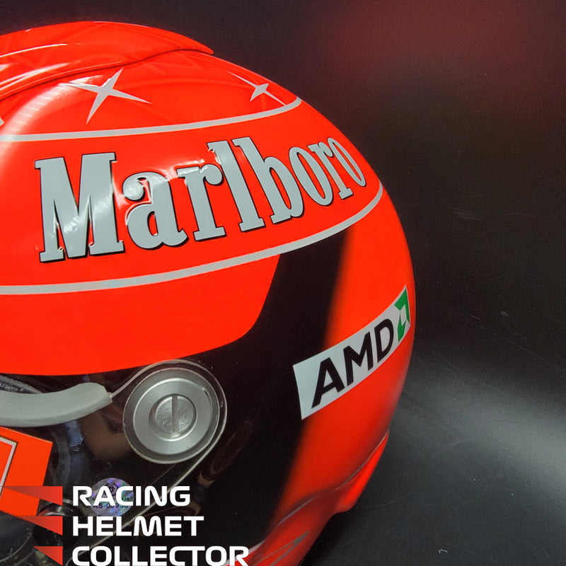 Michael Schumacher Signed Helmet Race Issued Visor Mounted on Promo Helmet 2004 Schubert Display Tribute Autographed Full Scale 1:1 AS-00938