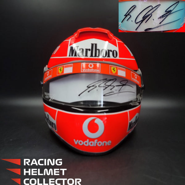 Michael Schumacher Signed Helmet Race Issued Visor Mounted on Promo Helmet 2004 Schubert Display Tribute Autographed Full Scale 1:1 AS-00938