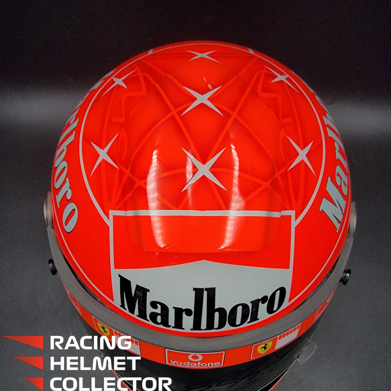 Michael Schumacher Signed Helmet Race Issued Visor Mounted on Promo Helmet 2004 Schubert Display Tribute Autographed Full Scale 1:1 AS-00938