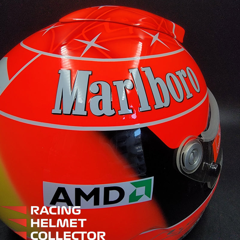Michael Schumacher Signed Helmet Race Issued Visor Mounted on Promo Helmet 2004 Schubert Display Tribute Autographed Full Scale 1:1 AS-00938