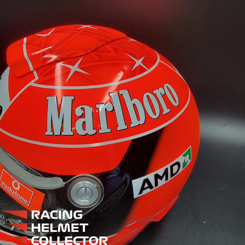 Michael Schumacher Signed Helmet Race Issued Visor Mounted on Promo Helmet 2004 Schubert Display Tribute Autographed Full Scale 1:1 AS-00938