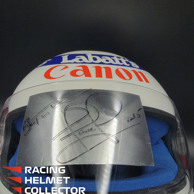 Nigel Mansell 1992 Signed  Helmet V3 SUB-PAR Autograph Helmet Full Scale 1:1 - AS-01475