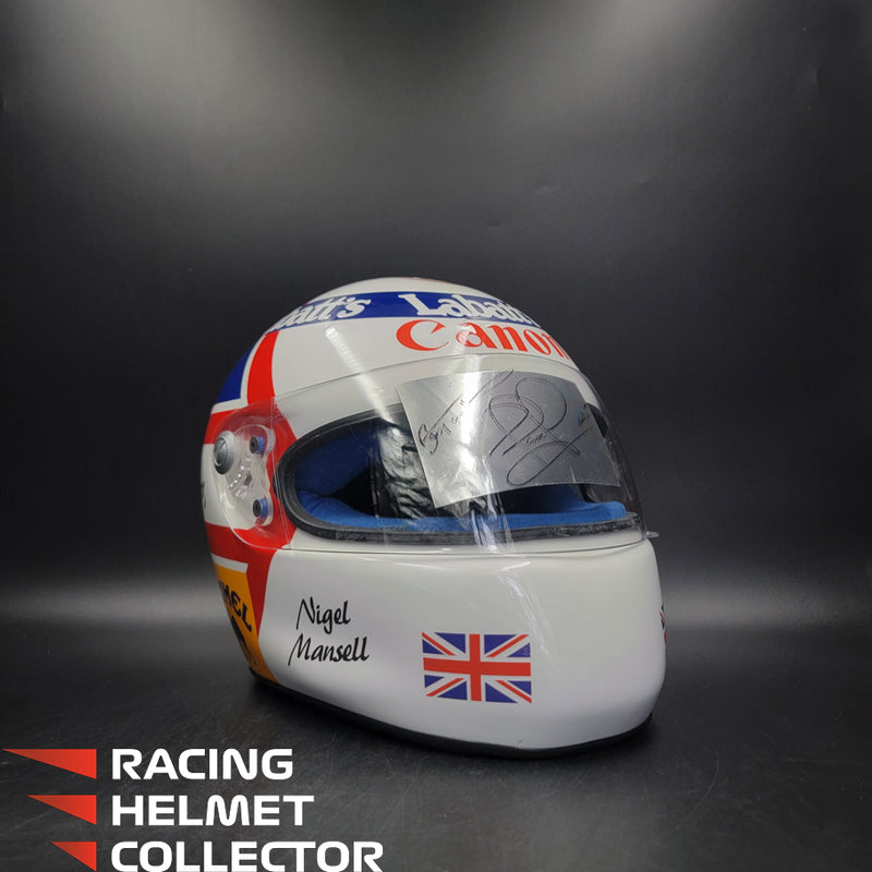 Nigel Mansell 1992 Signed  Helmet V3 SUB-PAR Autograph Helmet Full Scale 1:1 - AS-01475