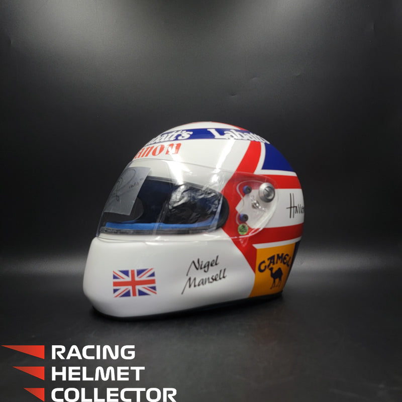 Nigel Mansell 1992 Signed  Helmet V3 SUB-PAR Autograph Helmet Full Scale 1:1 - AS-01475