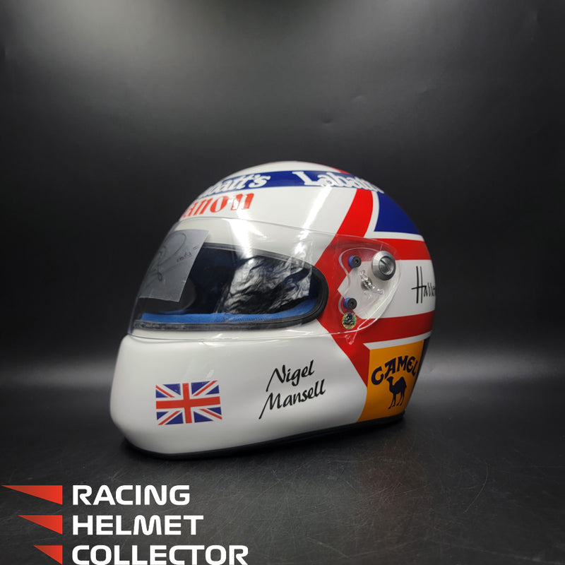 Nigel Mansell 1992 Signed  Helmet V3 SUB-PAR Autograph Helmet Full Scale 1:1 - AS-01475