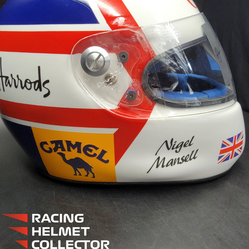 Nigel Mansell 1992 Signed  Helmet V3 SUB-PAR Autograph Helmet Full Scale 1:1 - AS-01475