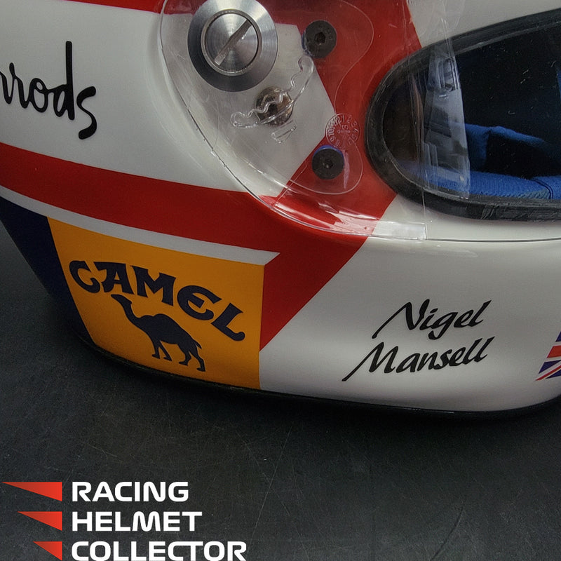 Nigel Mansell 1992 Signed  Helmet V3 SUB-PAR Autograph Helmet Full Scale 1:1 - AS-01475