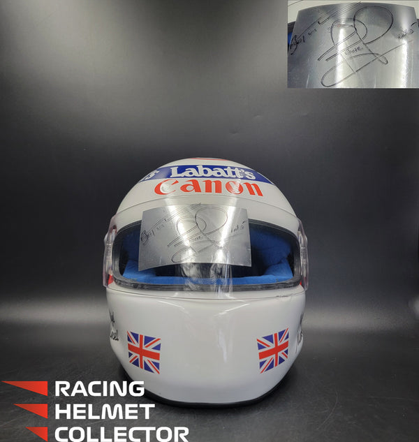 Nigel Mansell 1992 Signed  Helmet V3 SUB-PAR Autograph Helmet Full Scale 1:1 - AS-01475