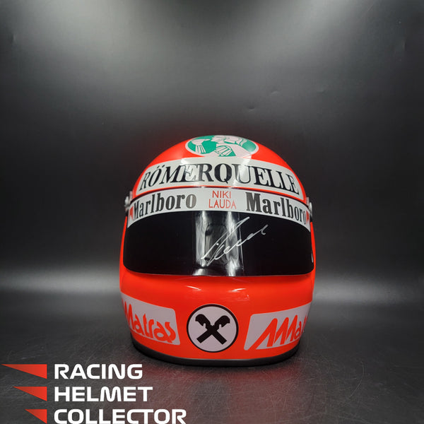 Niki Lauda Signed Helmet Visor 1977 Tribute Display Autographed Full Scale 1:1 AS-00755