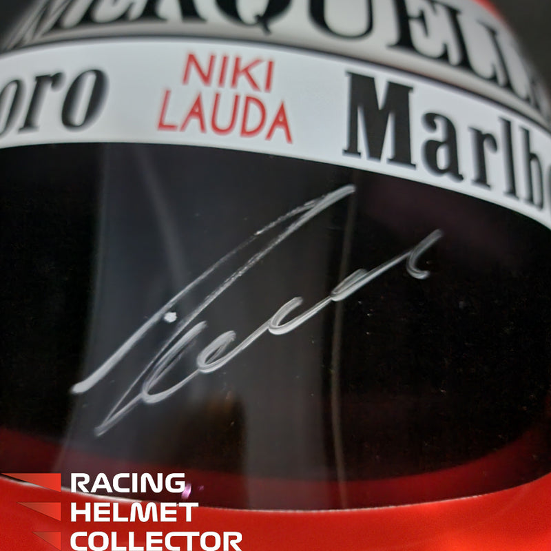 Niki Lauda Signed Helmet Visor 1977 Tribute Display Autographed Full Scale 1:1 AS-00755