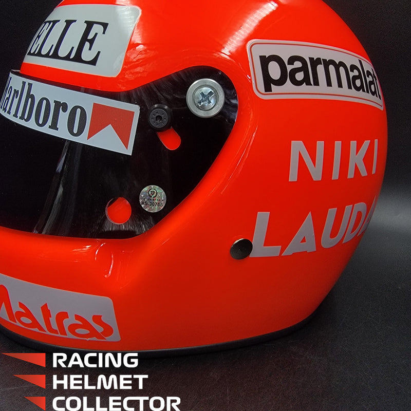 Niki Lauda Signed Helmet Visor 1977 Tribute Display Autographed Full Scale 1:1 AS-00755
