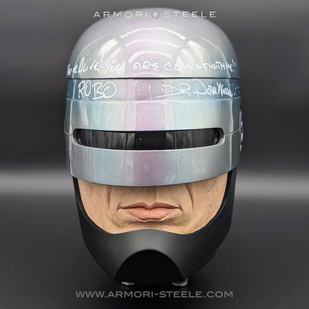 aussie-student-reinvents-police-motorcycle-helmet-adds-robocop-features RoboCop Signed Premium Head Bust by Dr. Peter Weller Autographed Full –  ARMORI STEELE