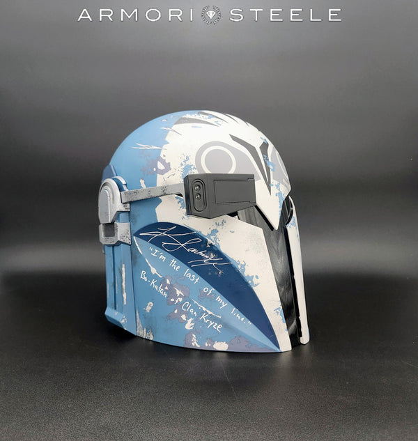 Star Wars Katee Sackhoff Signed Helmet The Mandalorian "The Black Series" Bo Katan Kryze Premium Electronic Helmet Autographed With Inscriptions ''I am the last of my line'' AS-03577
