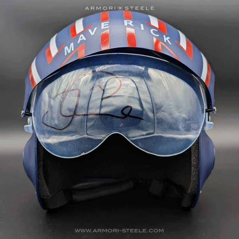 Top Gun Signed Helmet Tom Cruise Autographed Official Deluxe Release AS-02923