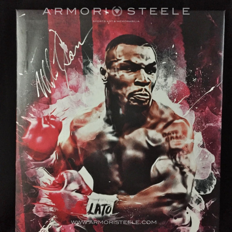 "MIKE TYSON" SIGNED AUTOGRAPHED SPORTS ART CANVAS BY ARTIST MATTHEW SHARPE - LIMITED EDITION OF 10 (24 X 32")