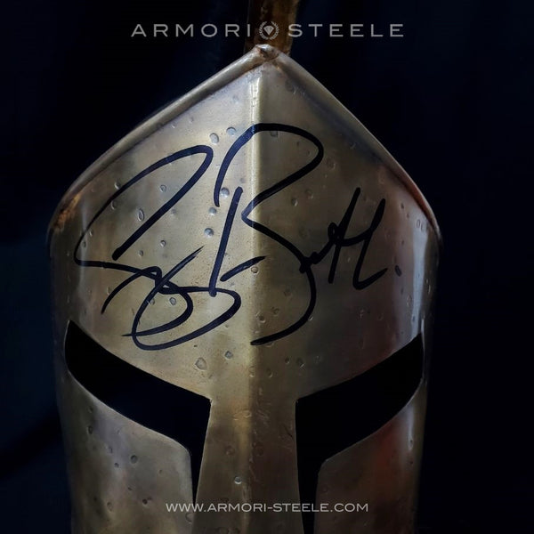 "300" SPARTAN HELMET SIGNED BY GERARD BUTLER PREMIUM EDITION AUTOGRAPHED FULL SCALE -SOLD