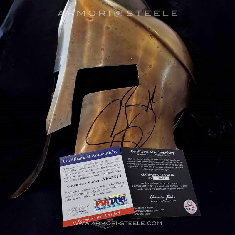 "300" SPARTAN HELMET SIGNED BY GERARD BUTLER PREMIUM EDITION AUTOGRAPHED FULL SCALE - SOLD