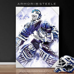 "THE CAT" FELIX POTVIN SIGNED SPORTS ART CANVAS BY ARTIST SHAUN KELLY - LIMITED EDITION OF 29 - GALLERY PRINTS (24 X 32")