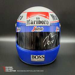 Alain Prost Signed Helmet Visor 1985 Display Tribute Full Scale 1:1 AS-00673