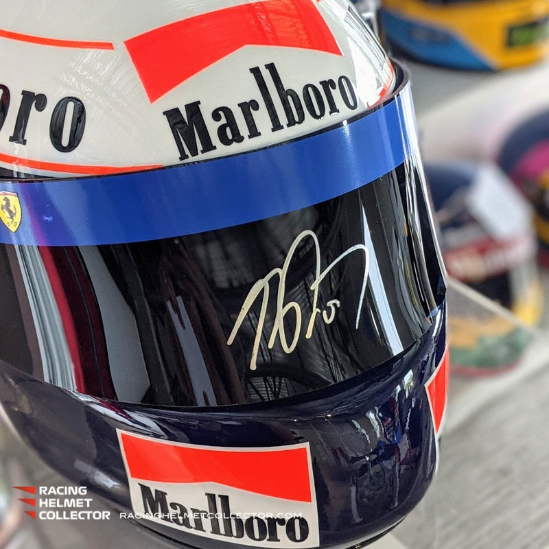 Alain Prost Signed Helmet Visor 1990 Display Tribute Full Scale 1:1 AS-02436 - SOLD