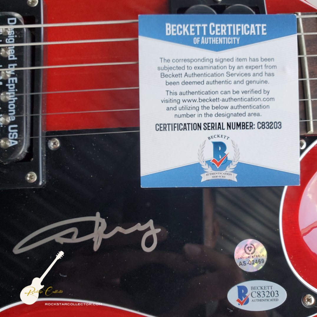 Angus Young AC/DC Signed Guitar Frame Premium Autographed Red SG Epiph ...